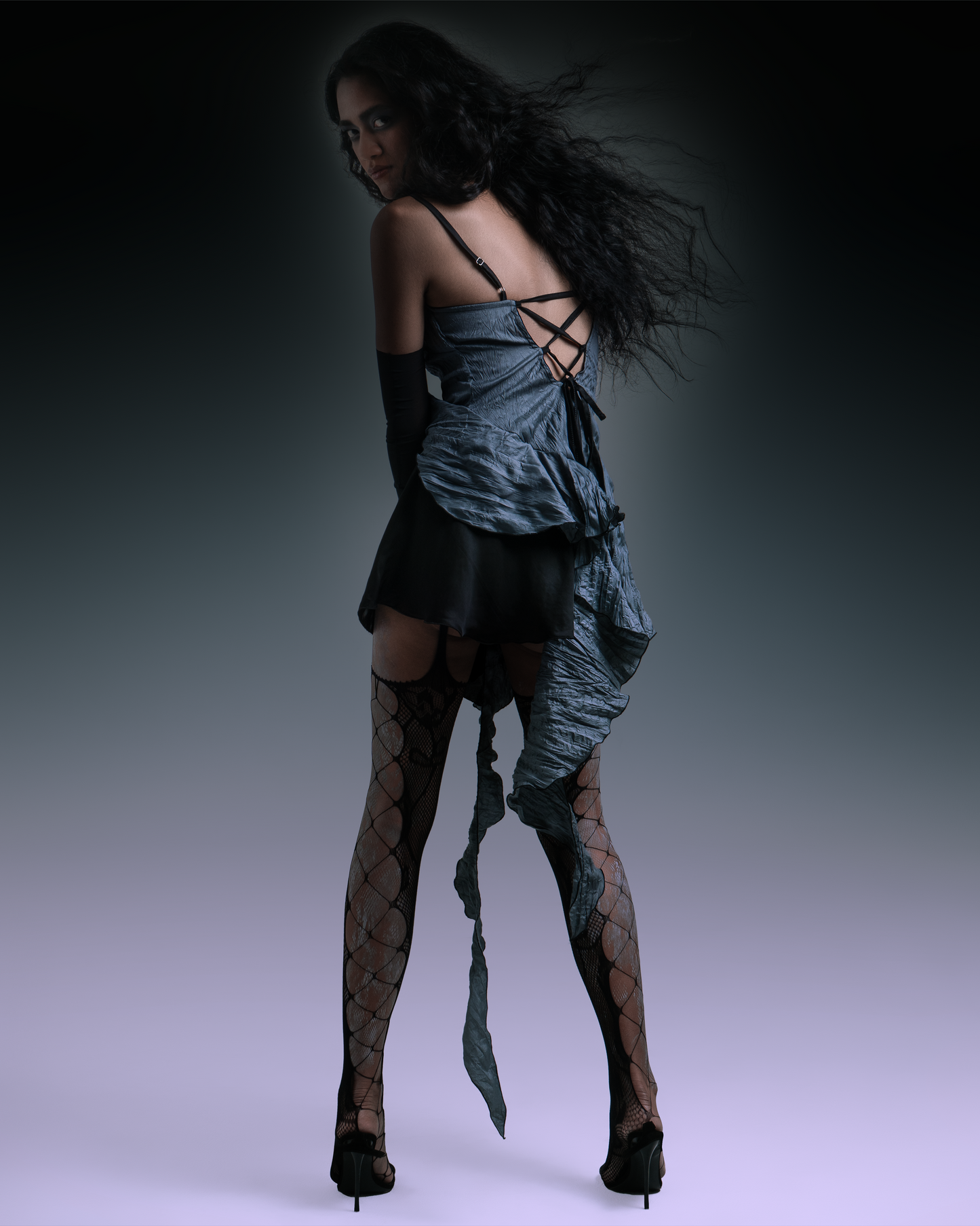 Dracula short dress grey