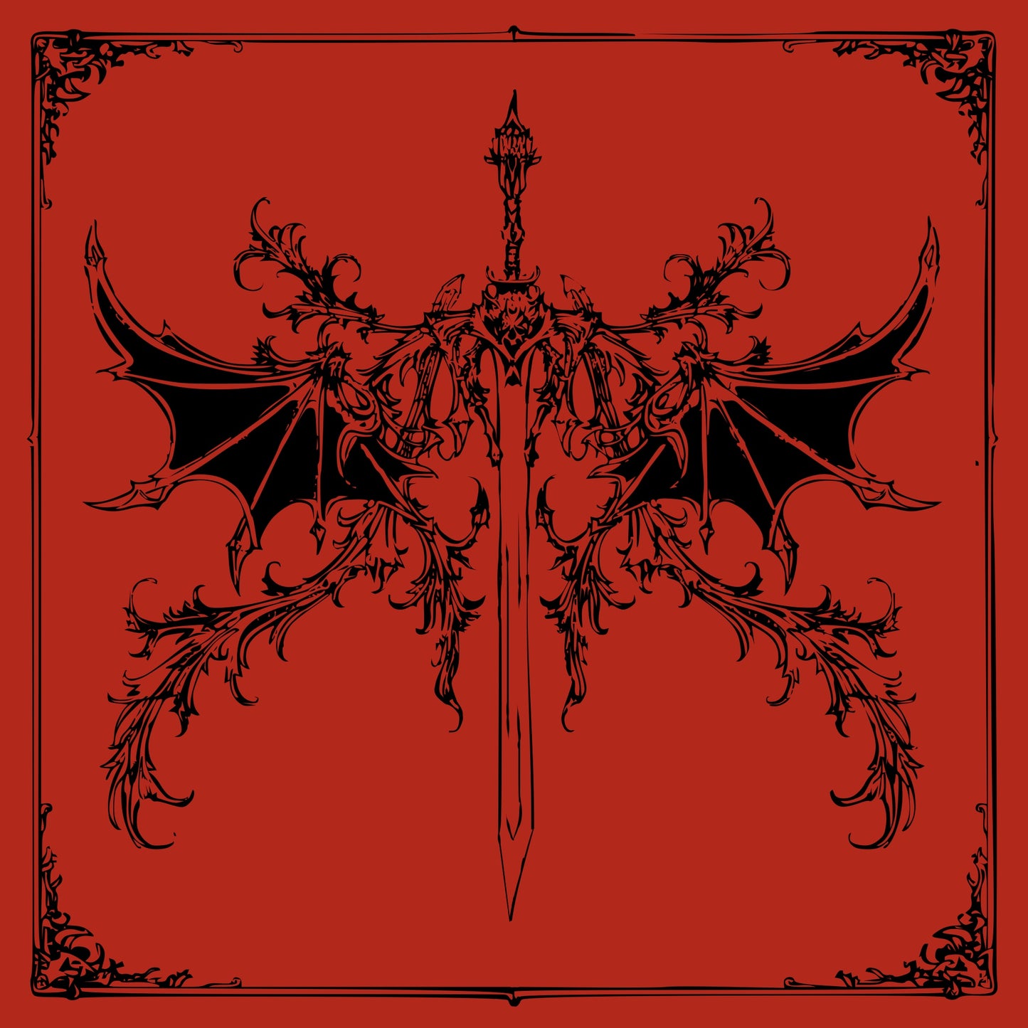 "Blade of Twilight" satin scarf