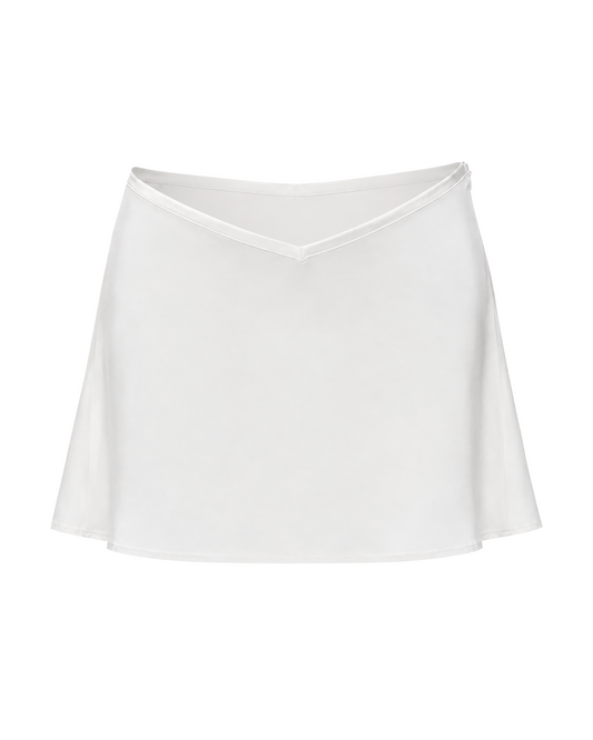 Dracula Satin Skirt white