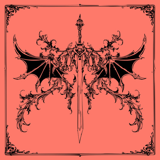 "Blade of Twilight" satin scarf