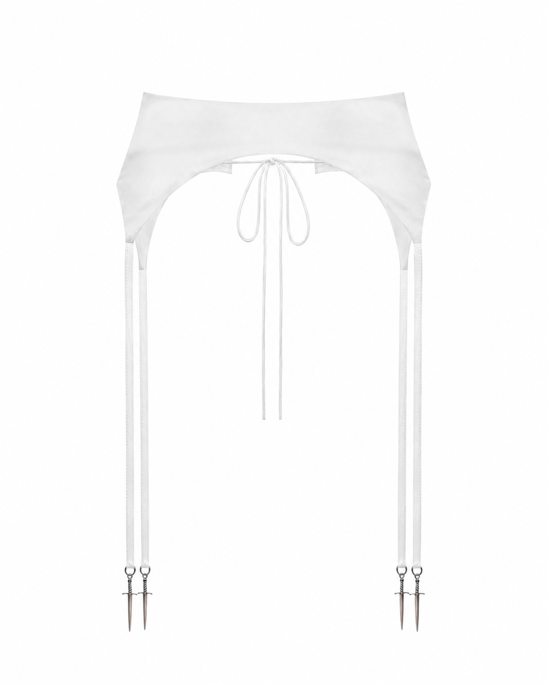 Dracula satin belt white