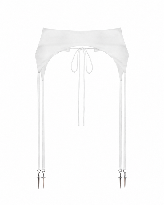 Dracula satin belt white