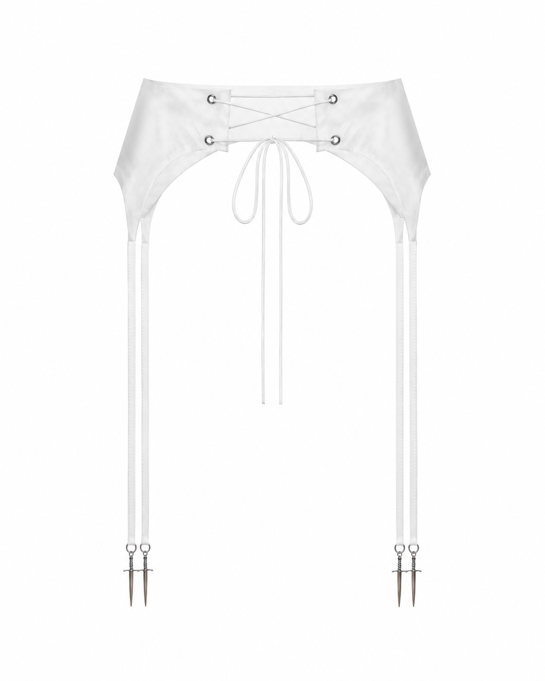Dracula satin belt white