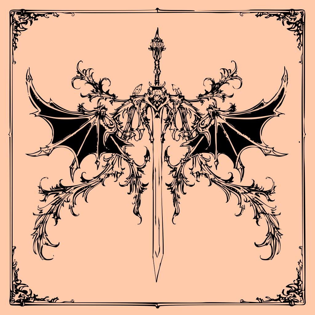 "Blade of Twilight" satin scarf (Copy)